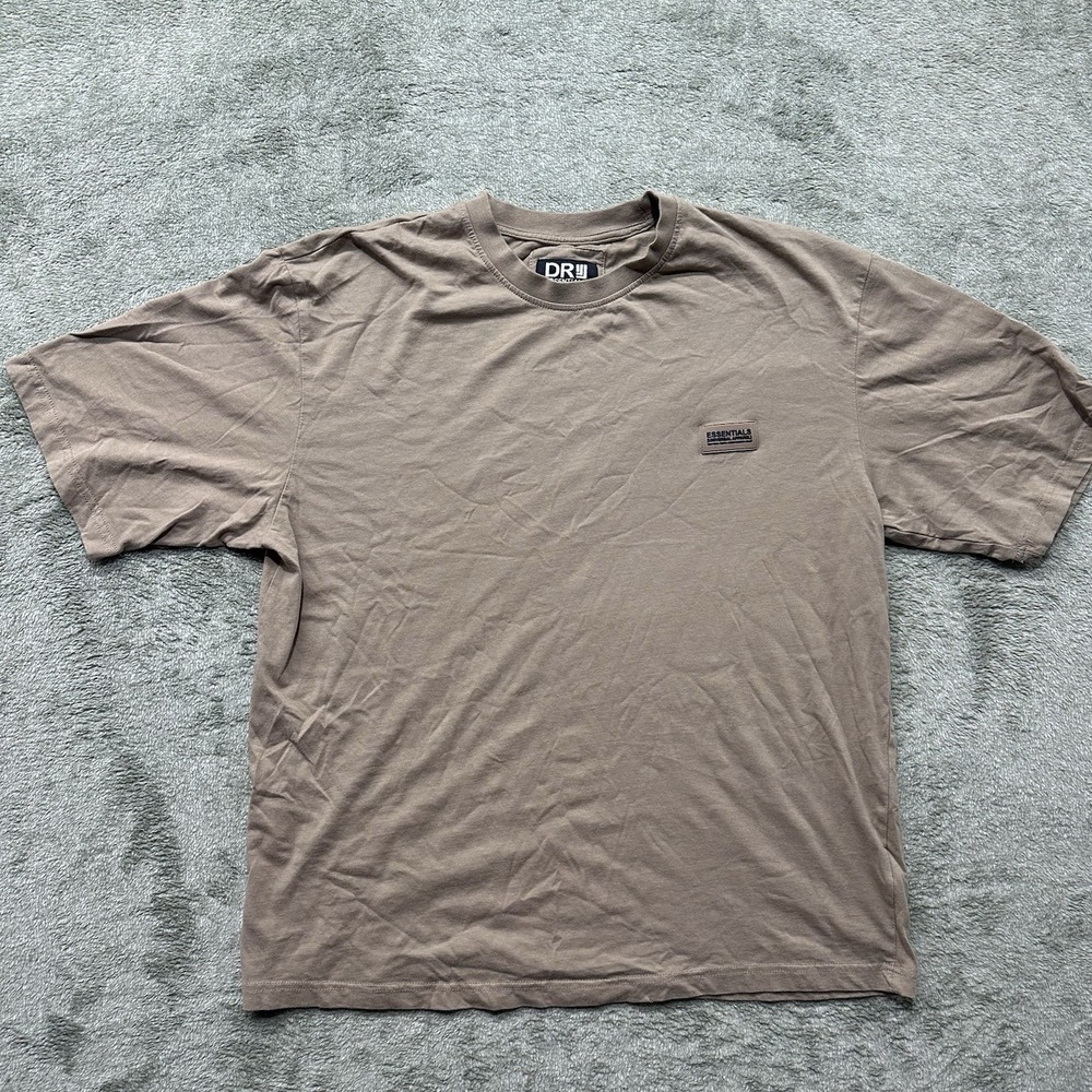 DR Essentials Men's T-Shirt Size XL Light Brown Tan T Shirt